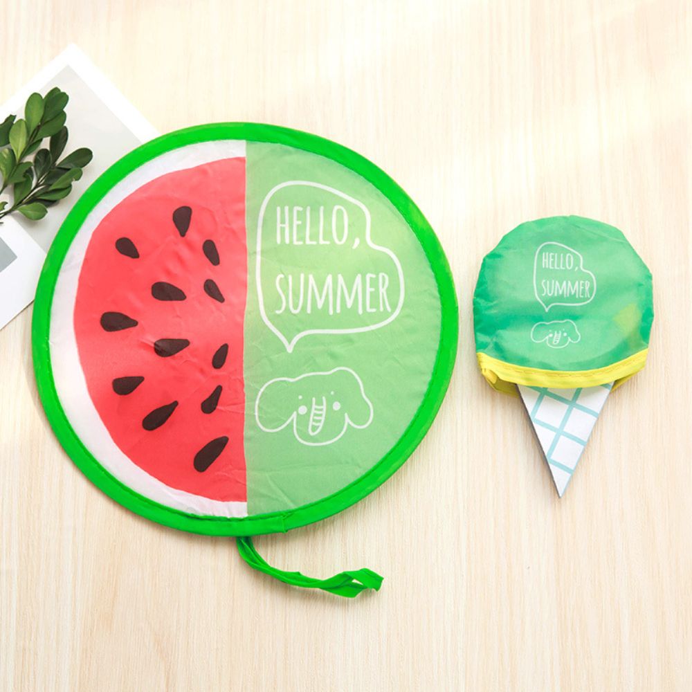 Hand Portable Summer Cartoon Cool Summer Gift Party Hand 1PC Nylon Folding Hand Fans Creative Fan Mini Fan Fan Round Disk