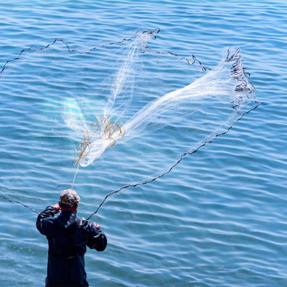 Cast Net Fishing Hand Cast Net Mesh Nylon Japanese Style Fishing Network Throw Fishing  Nets Accessories Pesca Tackle
