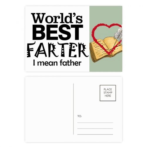 Best Father Quote Father's Day Diary Day Postcard Set Thanks Card Mailing Side 20pcs