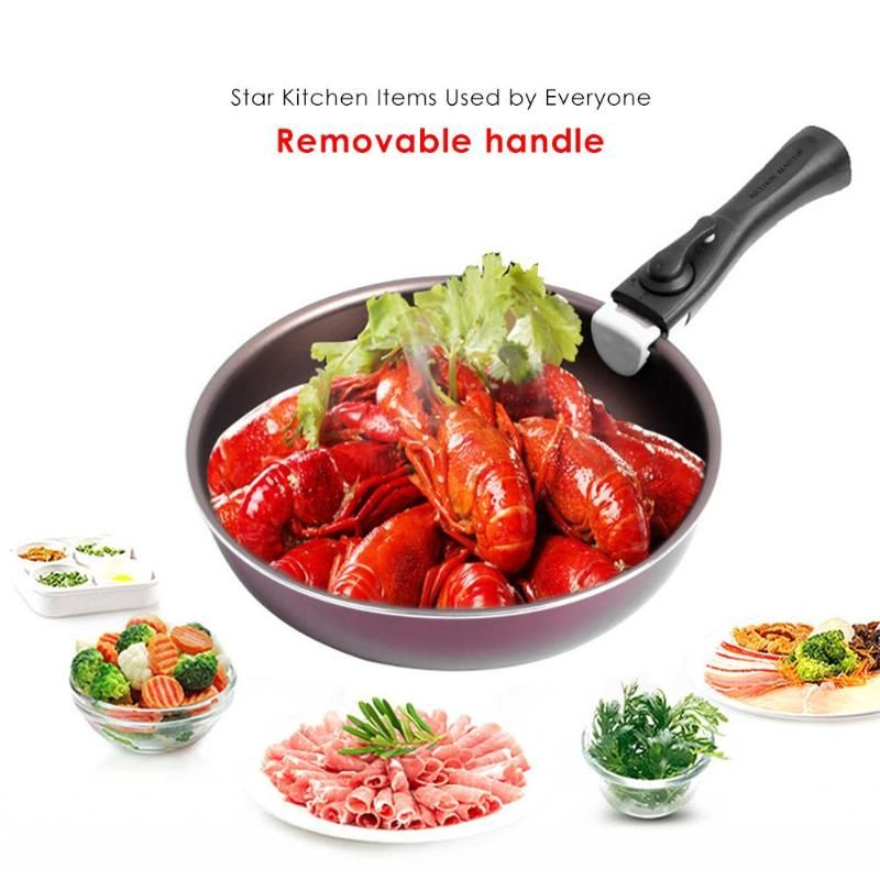 Black Replacement Pot Handle Woks Clip Handle Frying Pan
