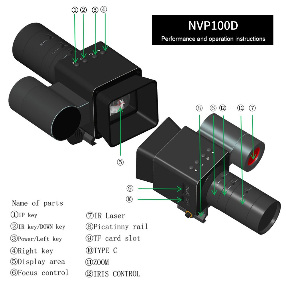 1080P Portable Night-Visions Device Day Night Use 1.54Inch