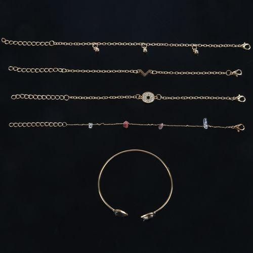 5Pcs/Set Bohemian Charm Bracelets For Women Gis Chain