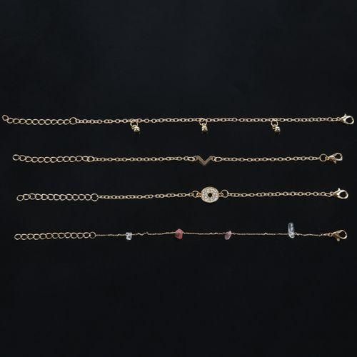 5Pcs/Set Bohemian Charm Bracelets For Women Gis Chain