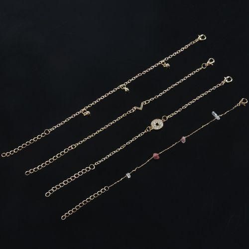 5Pcs/Set Bohemian Charm Bracelets For Women Gis Chain