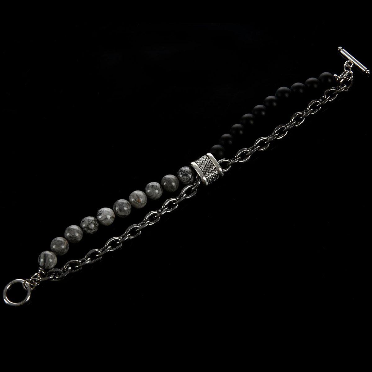 Natural Map Men'S Jewelry Bracelet Stainless Steel