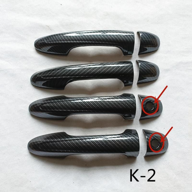 For Toyota Hilux Revo Rocco 2016 2018 2020 2021 2022 2023 Accessories Door Handle Cover Trim Plastic Imitation Carbon Fiber
