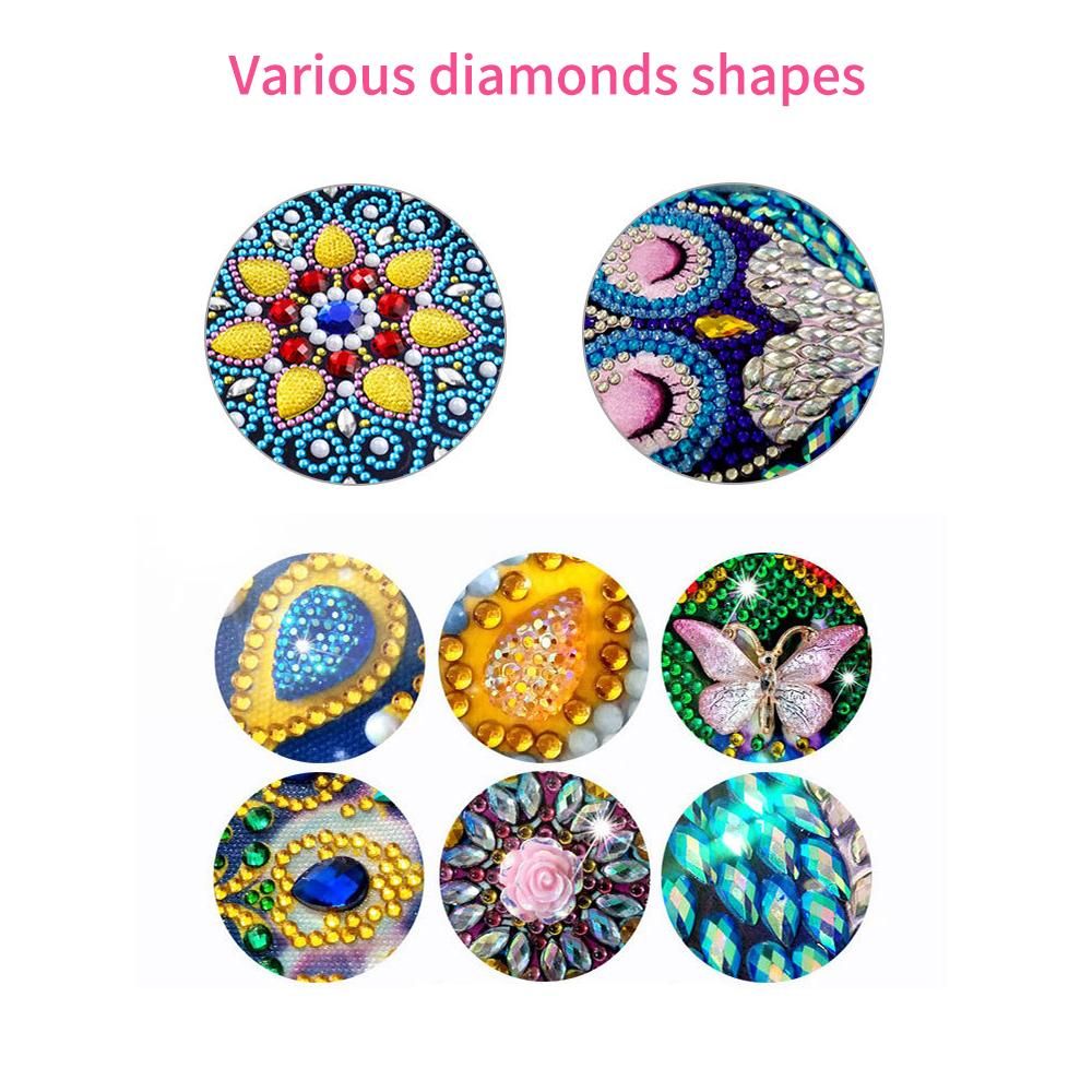 DIY Special Shaped Diamond Jewel Paint Cover Notebook Cross Stitch Colourful Diamonds Writing Diary Notepad Book 48 Sheets Christmas Birthday Art Craft Gift