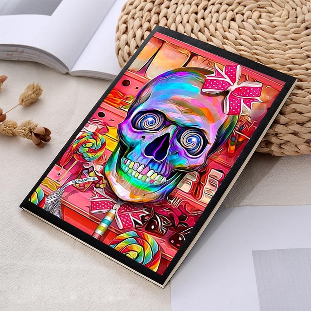 DIY Special Shaped Diamond Jewel Paint Cover Notebook Cross Stitch Colourful Diamonds Writing Diary Notepad Book 48 Sheets Christmas Birthday Art Craft Gift