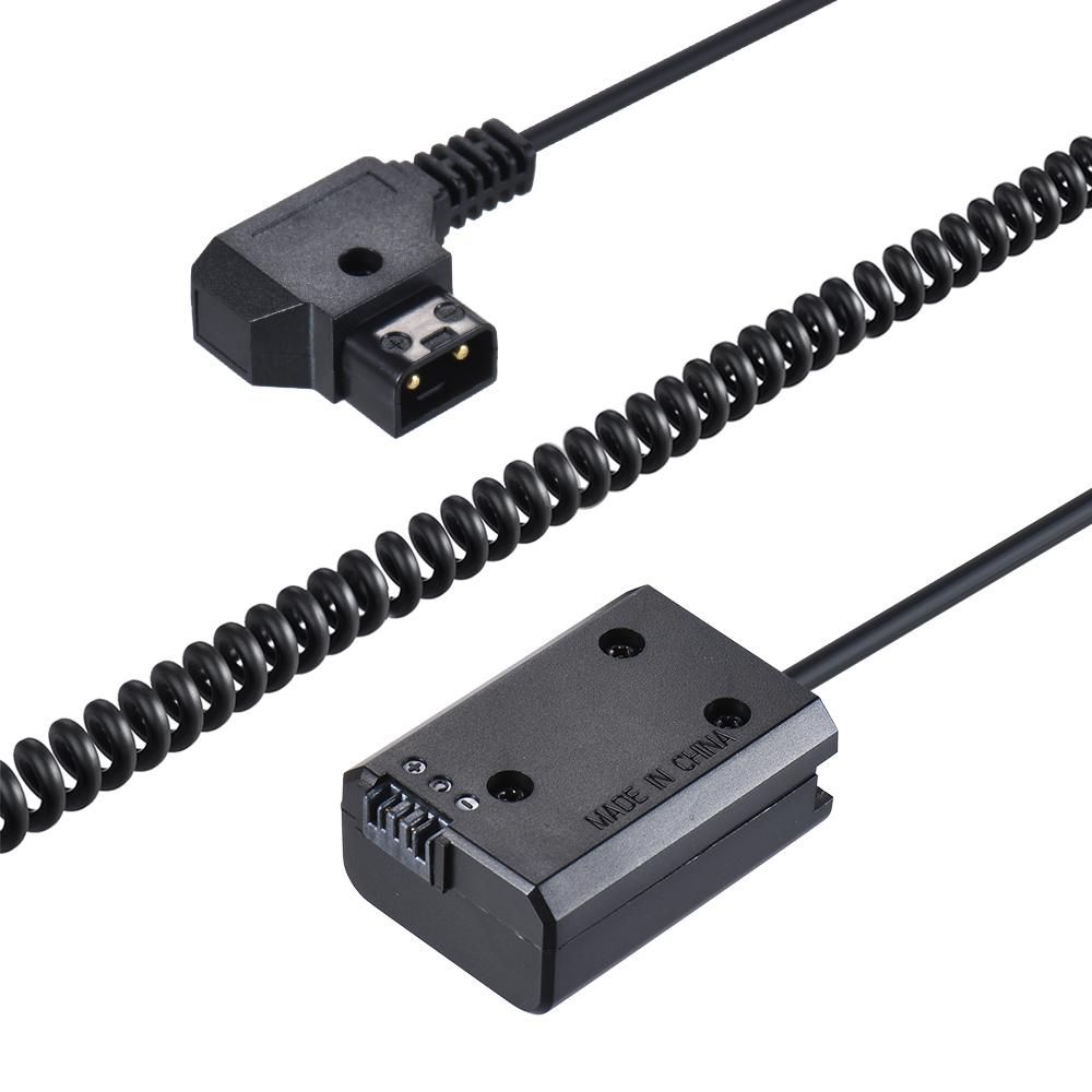 Andoer V-mount D-Tap to NP-FW50 DC Coupler Power Dummy Battery Adapter Coiled Cable Accessory Replacement for Sony a7 a7ii a7s a7r a7sii a7rii a6500 a6300 a6000 a5000 a5100 nex-5 nxx-7 Camera