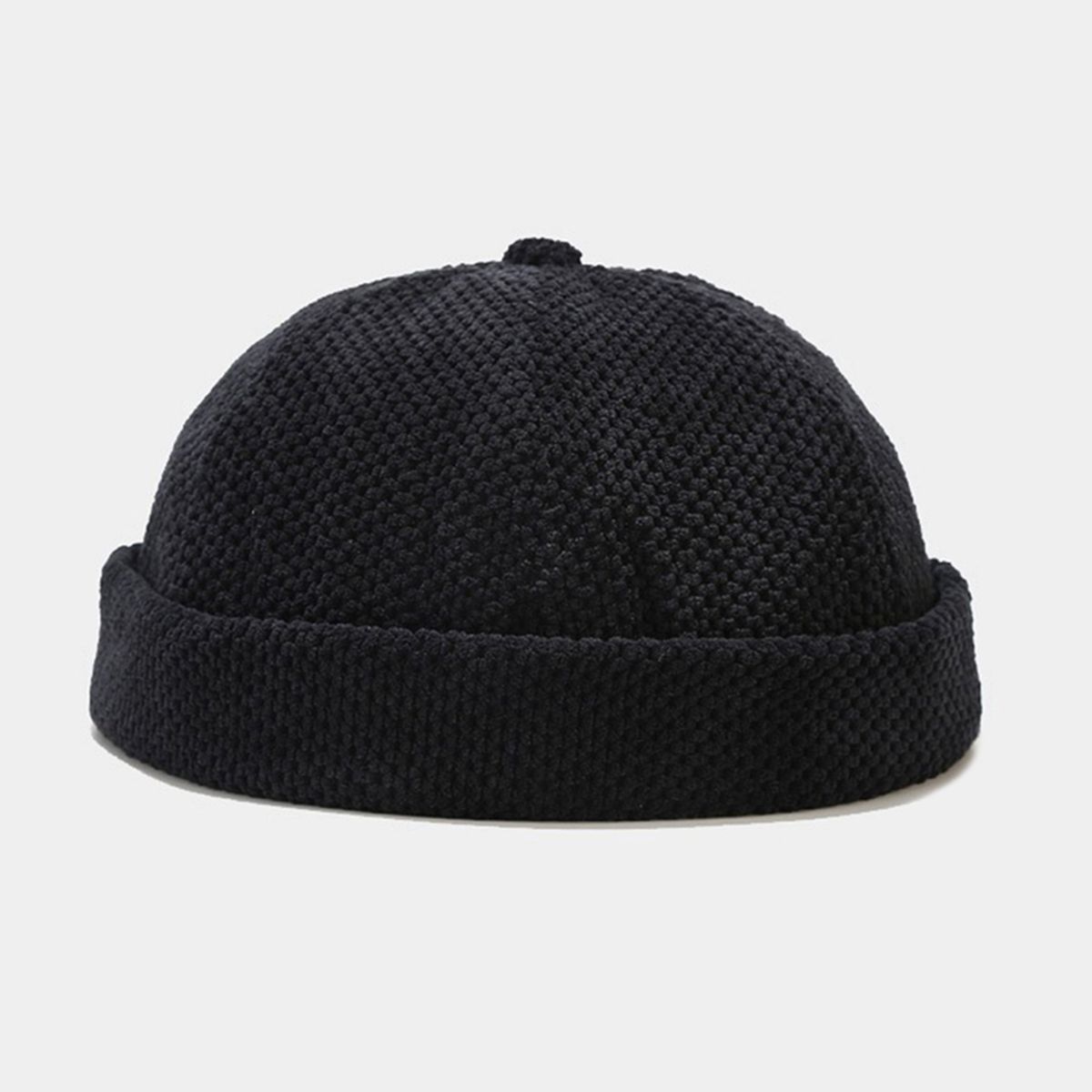 Men Women Winter Hat Docker Cap Brimless Adjustable Vintage