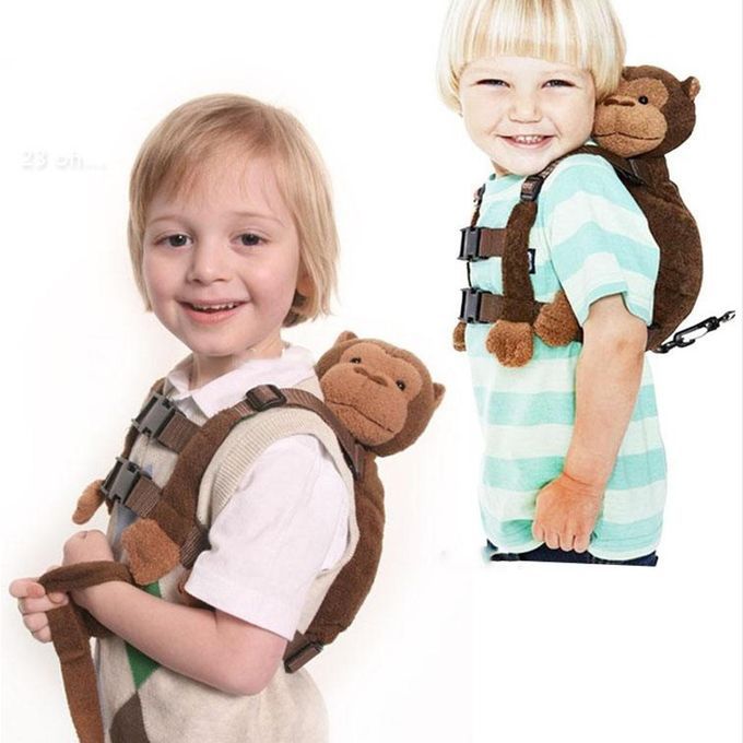 Toddler Anti-lost Backpack Small Shoulder Bag Safety Harness - Monkey