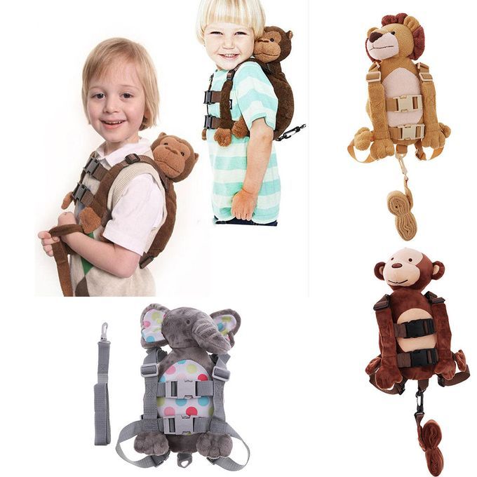 Toddler Anti-lost Backpack Small Shoulder Bag Safety Harness - Monkey