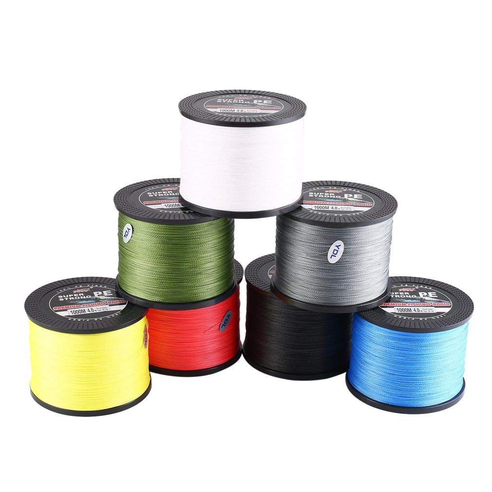 1000m PE Braided Fishing Line Abrasion Resistant 0.37mm 27.2kg Fishing Line Ar/my Green
