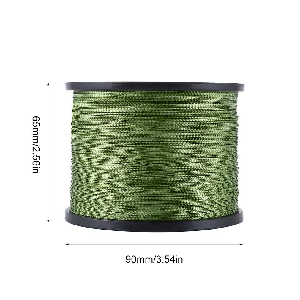 1000m PE Braided Fishing Line Abrasion Resistant 0.37mm 27.2kg Fishing Line Ar/my Green