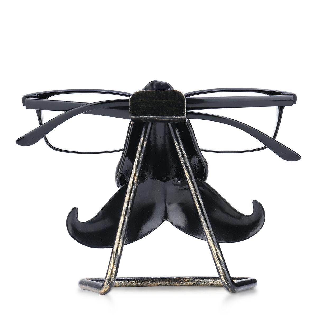 Tooarts Big Nose and Beard Shaped Eyeglass Holder Taste Iron Sculpture Handicraft Sunglasses Display Desk Decor Funny Gift for Family and Friends