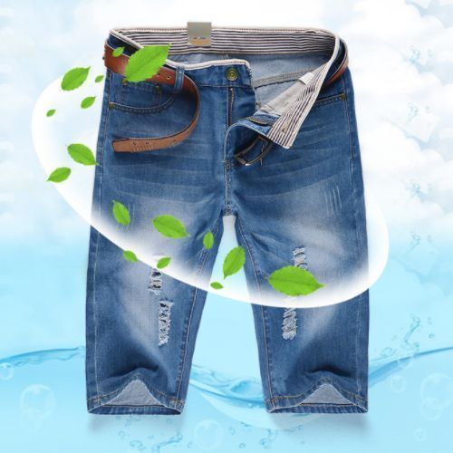 2 Pcs Men's Denim Shorts