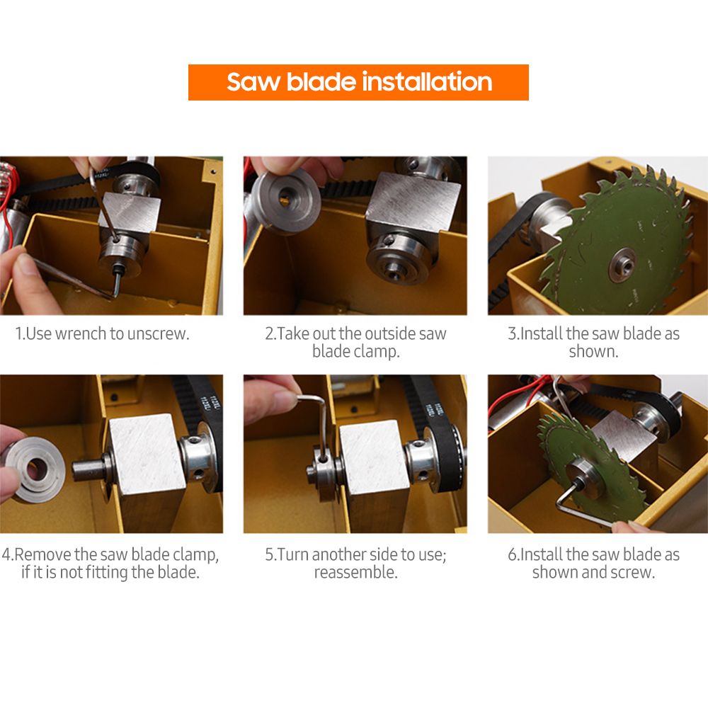 100W Mini Table Saw With Miter Gauge Multifunctional