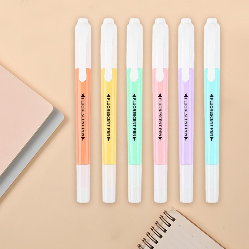 Highlighter Pen 6 Pack Supply Set Colours DIY Album Making