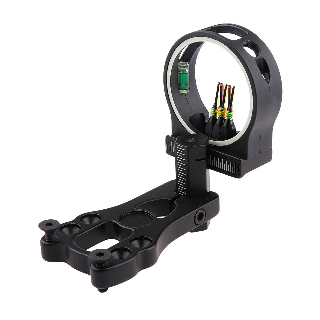 Aluminium Alloy Fiber Optic 5 Pin Archery Bow Sight Hunting For