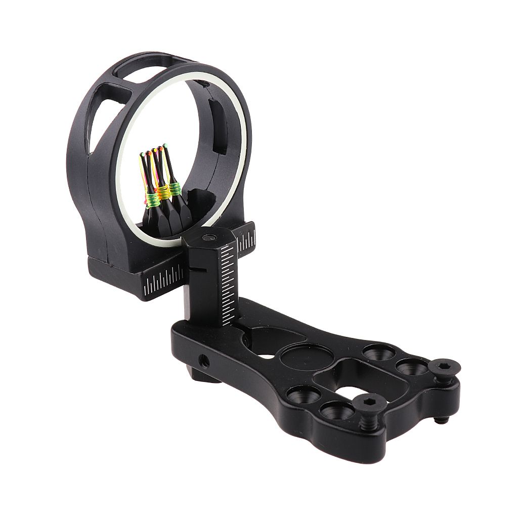 Aluminium Alloy Fiber Optic 5 Pin Archery Bow Sight Hunting For