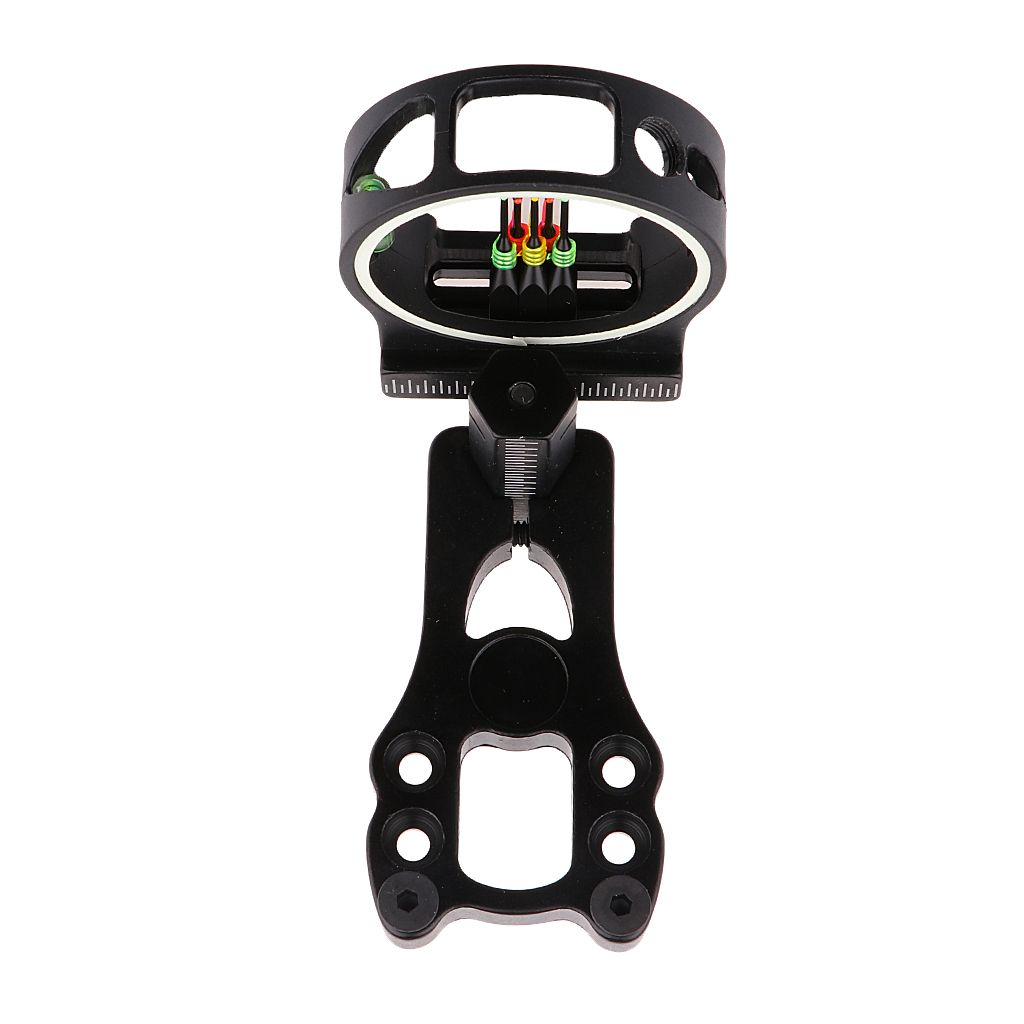Aluminium Alloy Fiber Optic 5 Pin Archery Bow Sight Hunting For