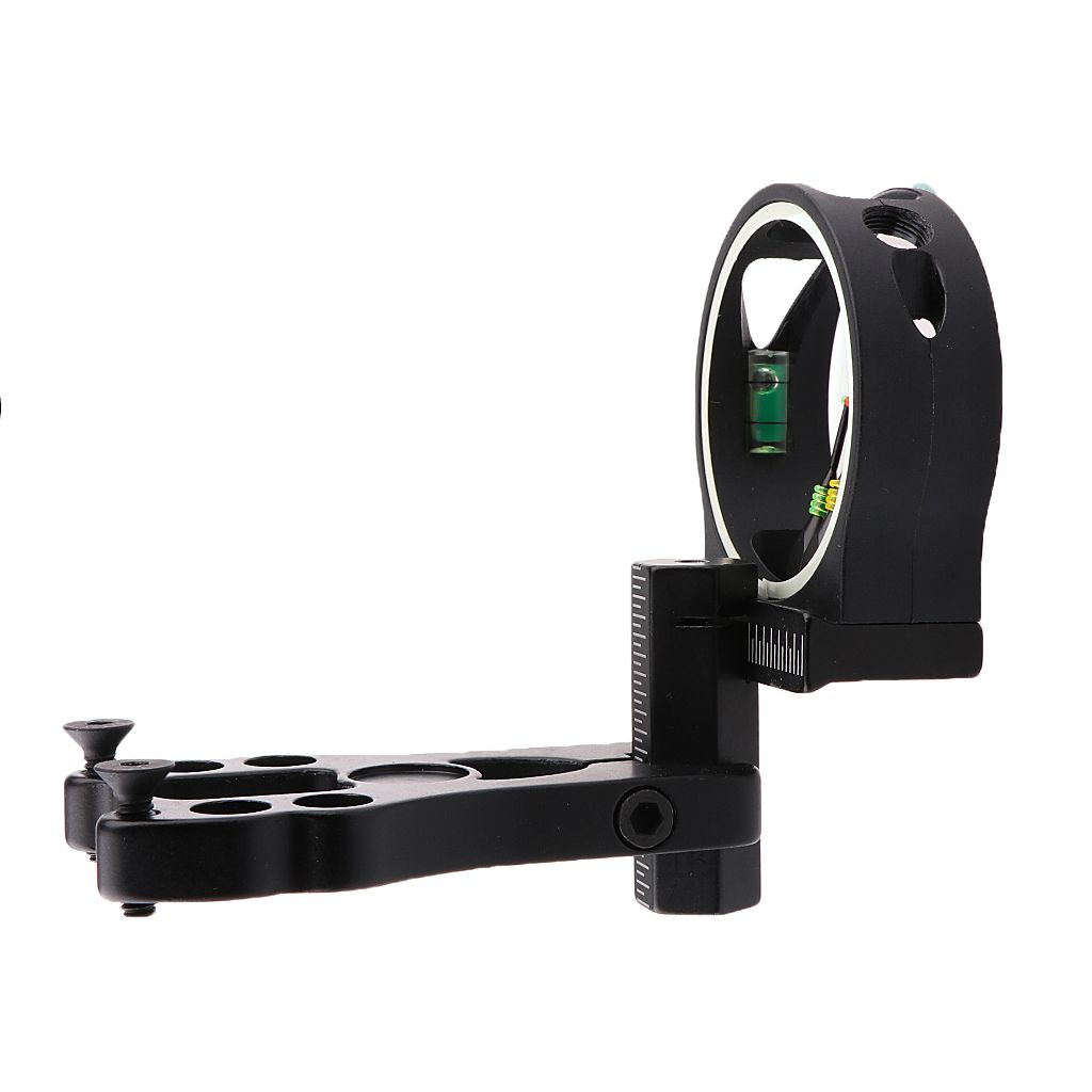 Aluminium Alloy Fiber Optic 5 Pin Archery Bow Sight Hunting For