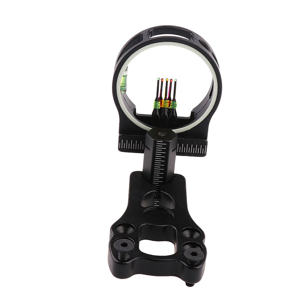 Aluminium Alloy Fiber Optic 5 Pin Archery Bow Sight Hunting For