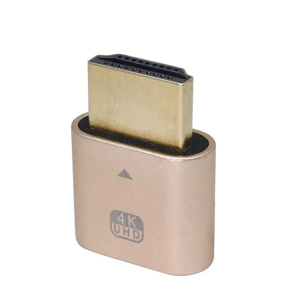 VGA Mining Virtual Display Adapter HDMI-compatible 1.4 DDC EDID Dummy Plug Headless Ghost Display Emulator Video card Lock plate