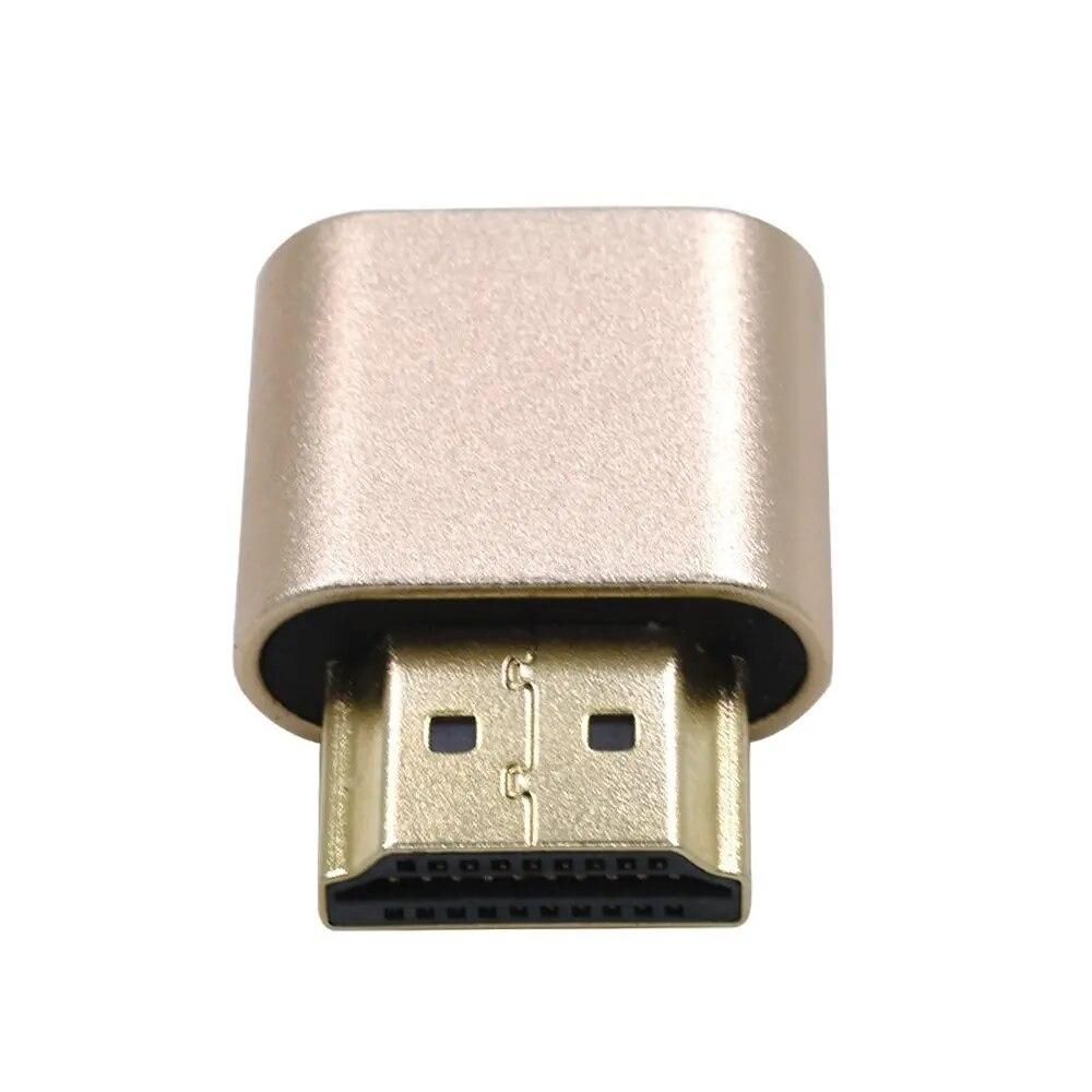 VGA Mining Virtual Display Adapter HDMI-compatible 1.4 DDC EDID Dummy Plug Headless Ghost Display Emulator Video card Lock plate