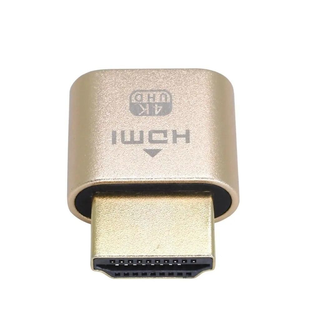 VGA Mining Virtual Display Adapter HDMI-compatible 1.4 DDC EDID Dummy Plug Headless Ghost Display Emulator Video card Lock plate