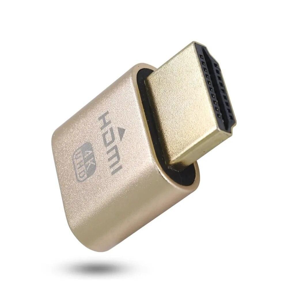 VGA Mining Virtual Display Adapter HDMI-compatible 1.4 DDC EDID Dummy Plug Headless Ghost Display Emulator Video card Lock plate