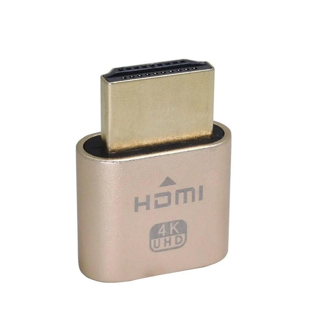 VGA Mining Virtual Display Adapter HDMI-compatible 1.4 DDC EDID Dummy Plug Headless Ghost Display Emulator Video card Lock plate