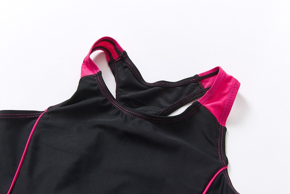 Teenager Girls Swimsuit One Piece Girls Training Swimwear Swimsuit Kids Girl Children Beach Wear  Black