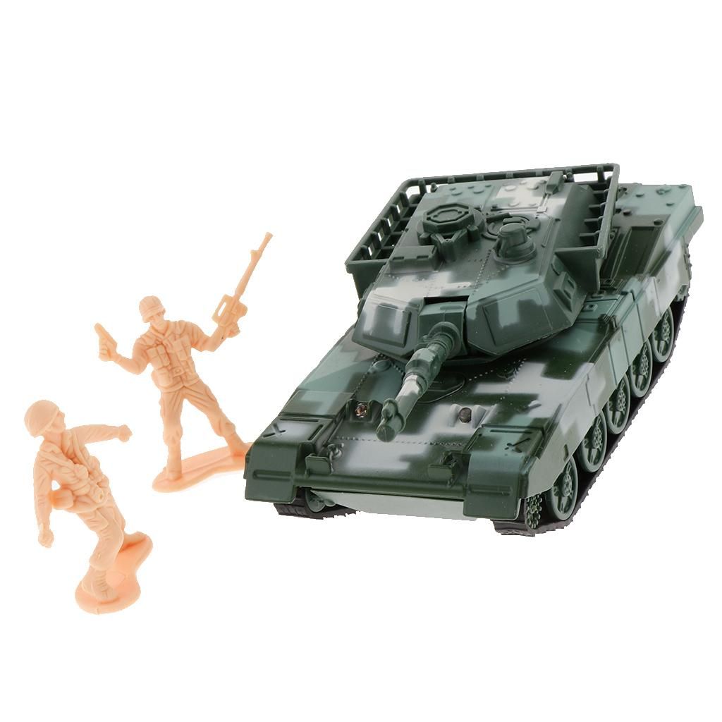 American M1A2 Main Battle Tank Model With 360° Rotating Turret, 1:72