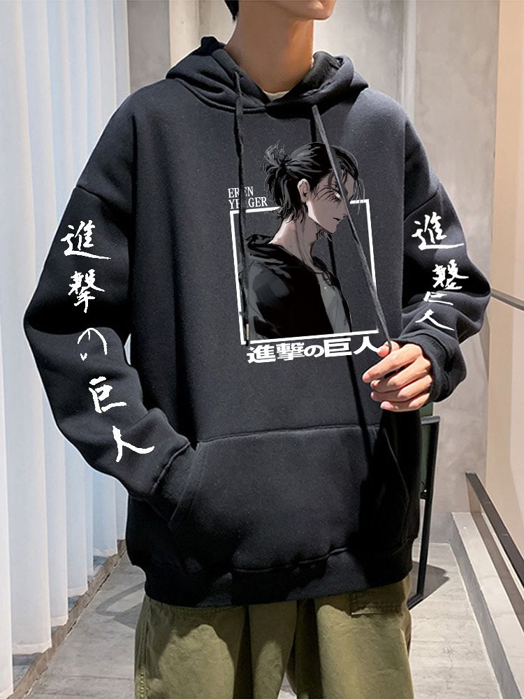 LBQ Anime Attack On Titan Trendy Comfort Hoodie Black