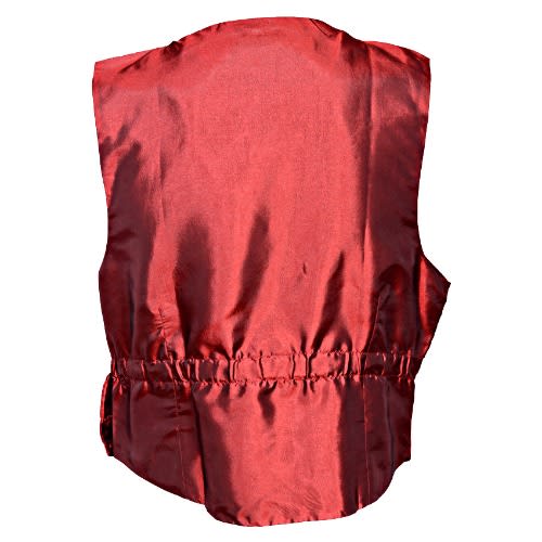 Wrap Around Men's Waistcoat With Lapel - Wine - Mwc-2810
