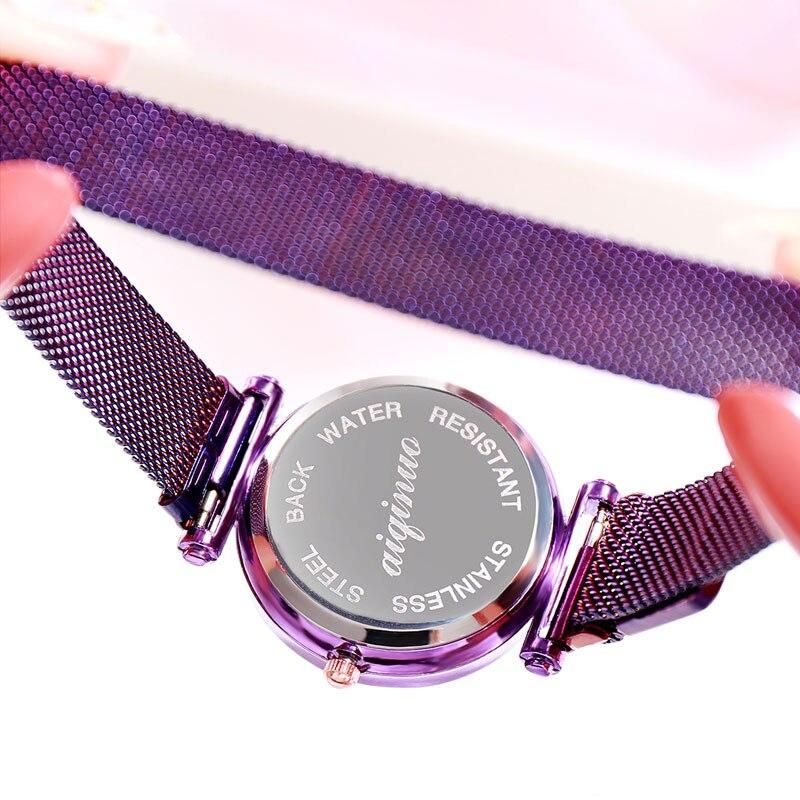 Luxury Women Watches Diamond Ladies Magnetic Starry Sky Clock Fashion Female Quartz Wristwatches Relogio Feminino Zegarek Damski