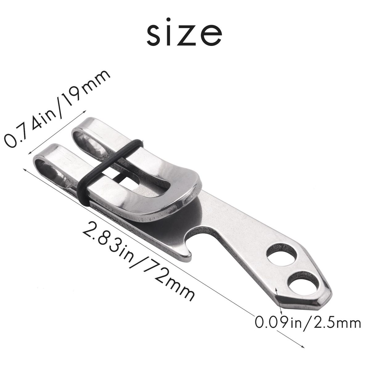 Stainless Steel Multifunction Tool Belt Key Chain Clip Opener