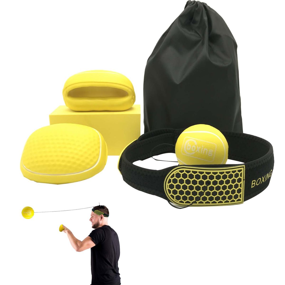 Boxing Reflex Ball Set Boxing Training Equipment With Adjustable Headband Boxing Gear For Kids And