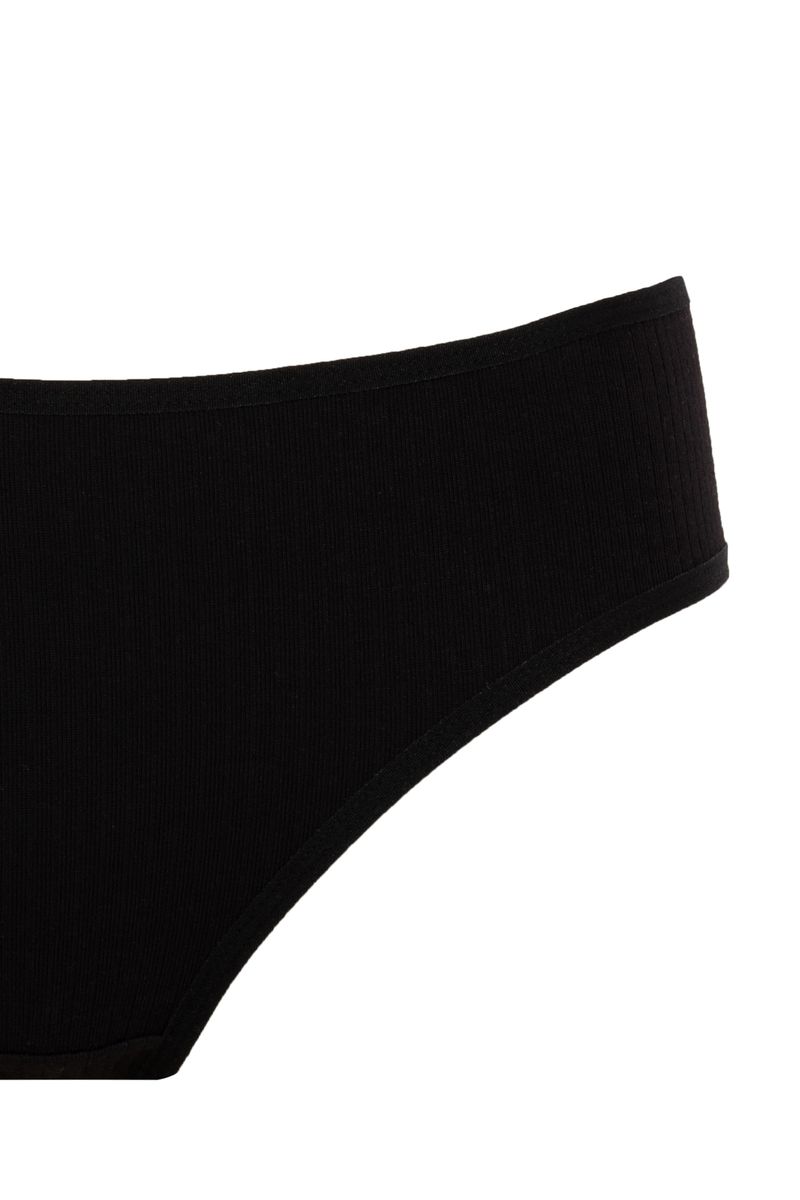 3 Piece Woman Young Brief Package Slip - Black