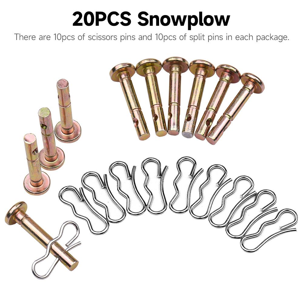 Shear Pin Split Pin 20PCS Snowplow Snow Blower Accessories