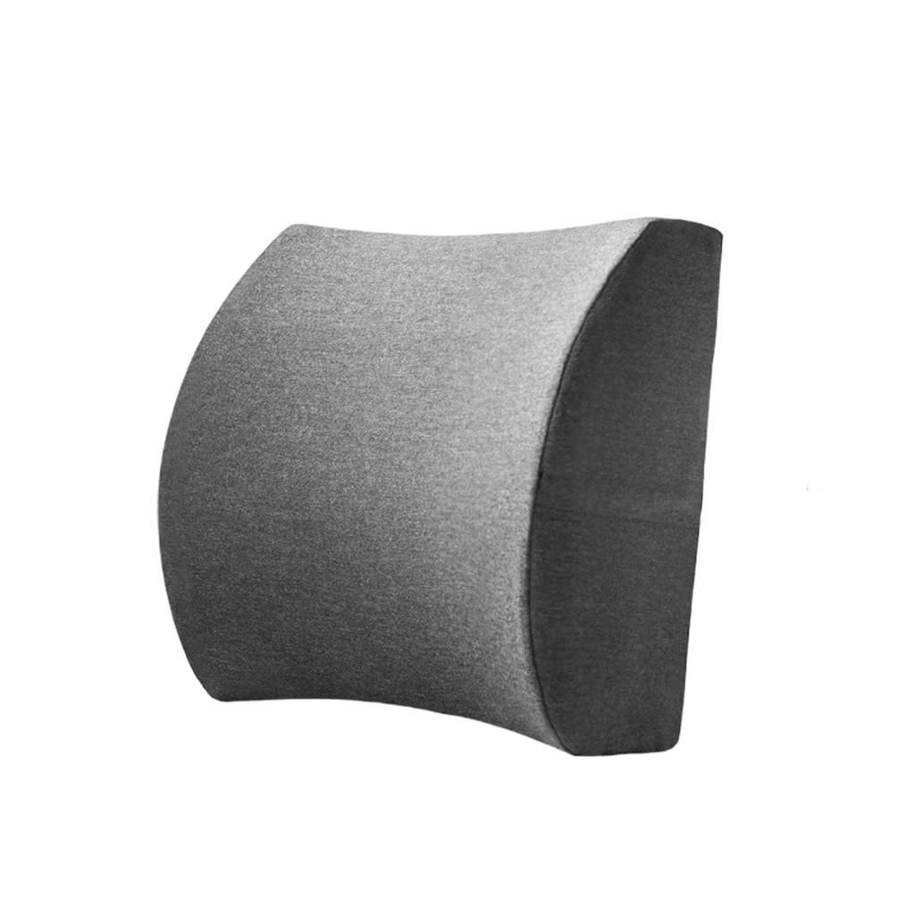 Breathable  Back Support Memory Foam Waist Straps Dark Gray