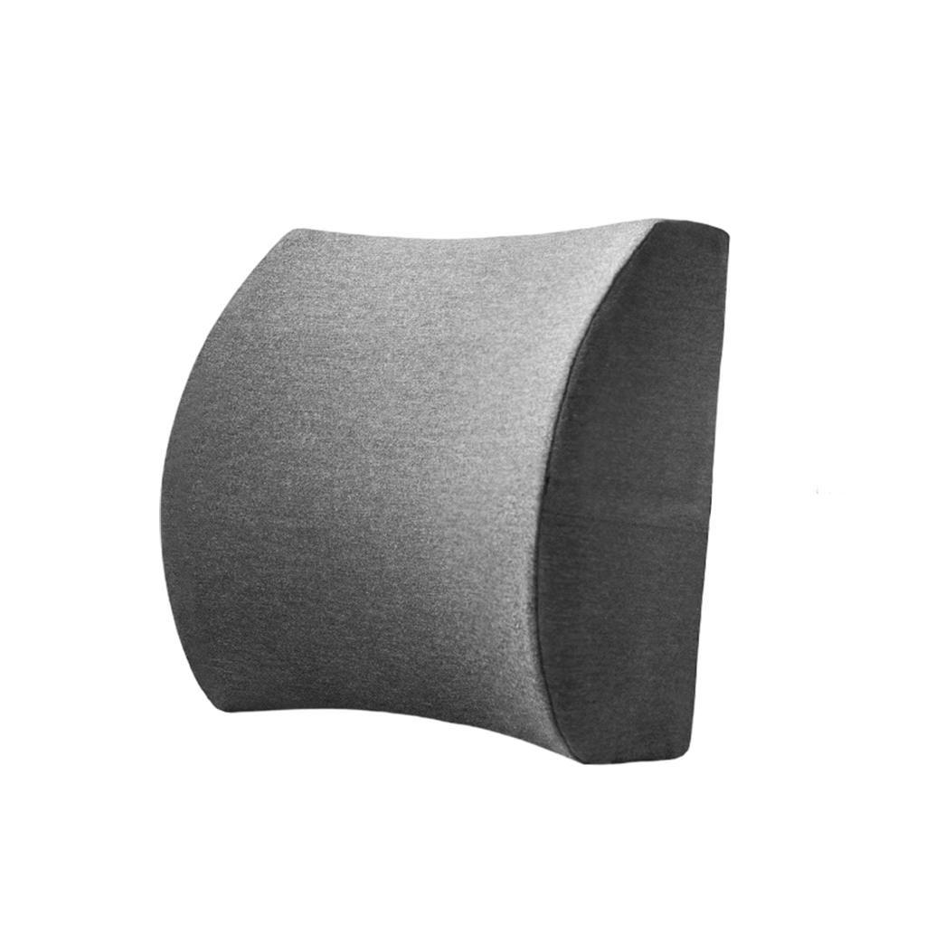 Breathable  Back Support Memory Foam Waist Straps Dark Gray