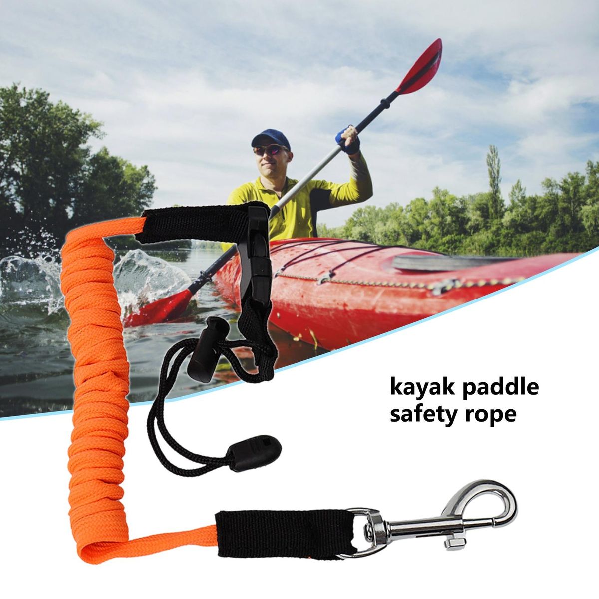 Fishing Rod Tie Rope Surfboard Ankle Paddle Leash Orange