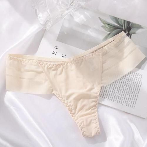 G-String Women's Panties Ice Silk Seamless Perspective Underwear Plus Size