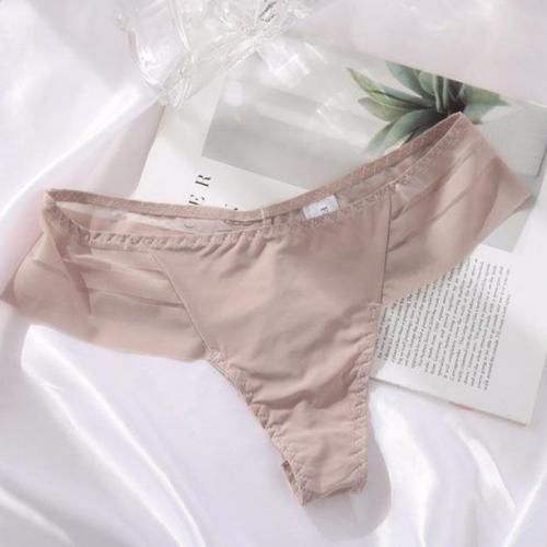G-String Women's Panties Ice Silk Seamless Perspective Underwear Plus Size
