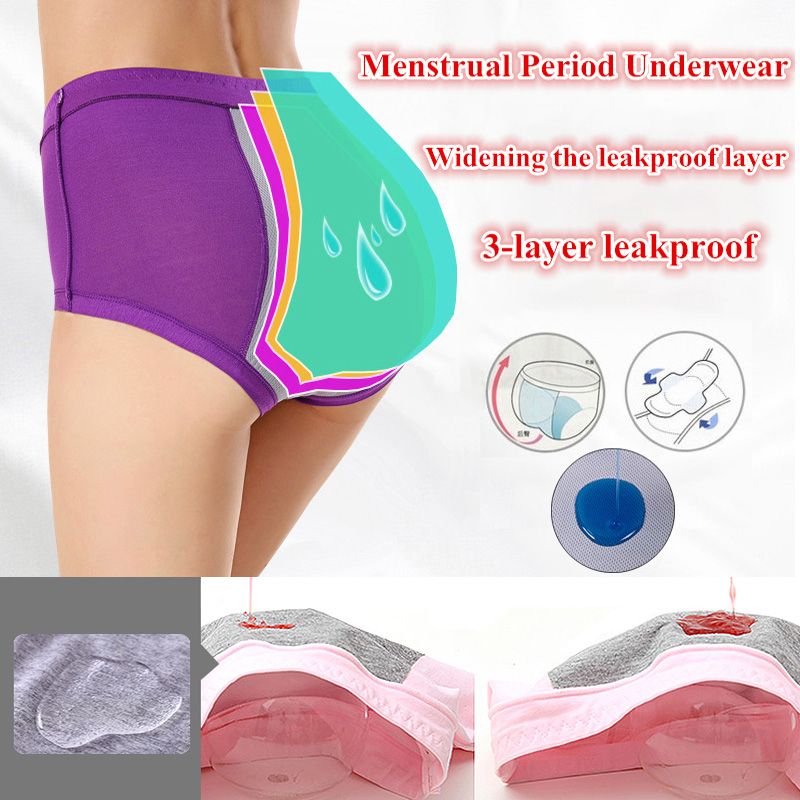 3Pcs/Set Menstrual Period Panties Cotton Ladies Physiological Leakproof Briefs