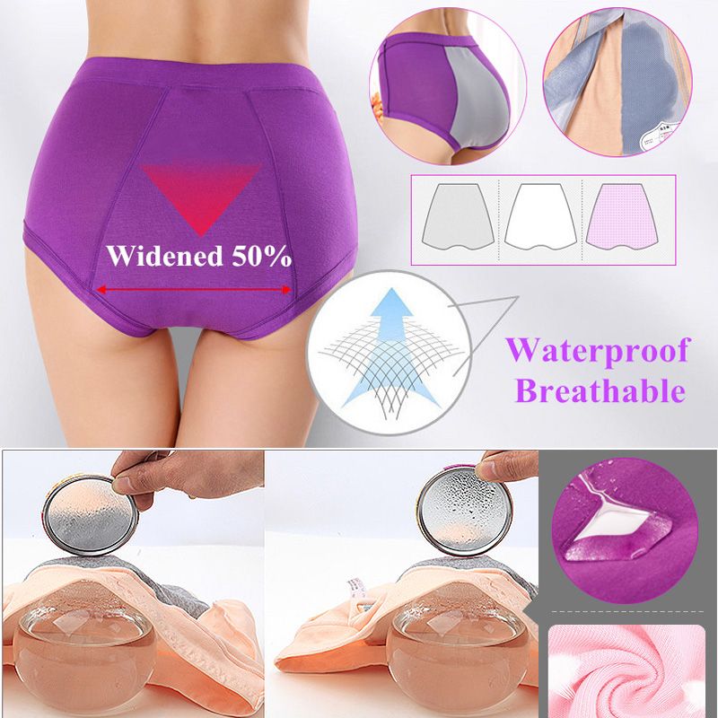3Pcs/Set Menstrual Period Panties Cotton Ladies Physiological Leakproof Briefs