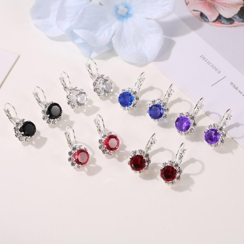 Korean Fashion Round Faux Crystal Rhinestone Sun-Black