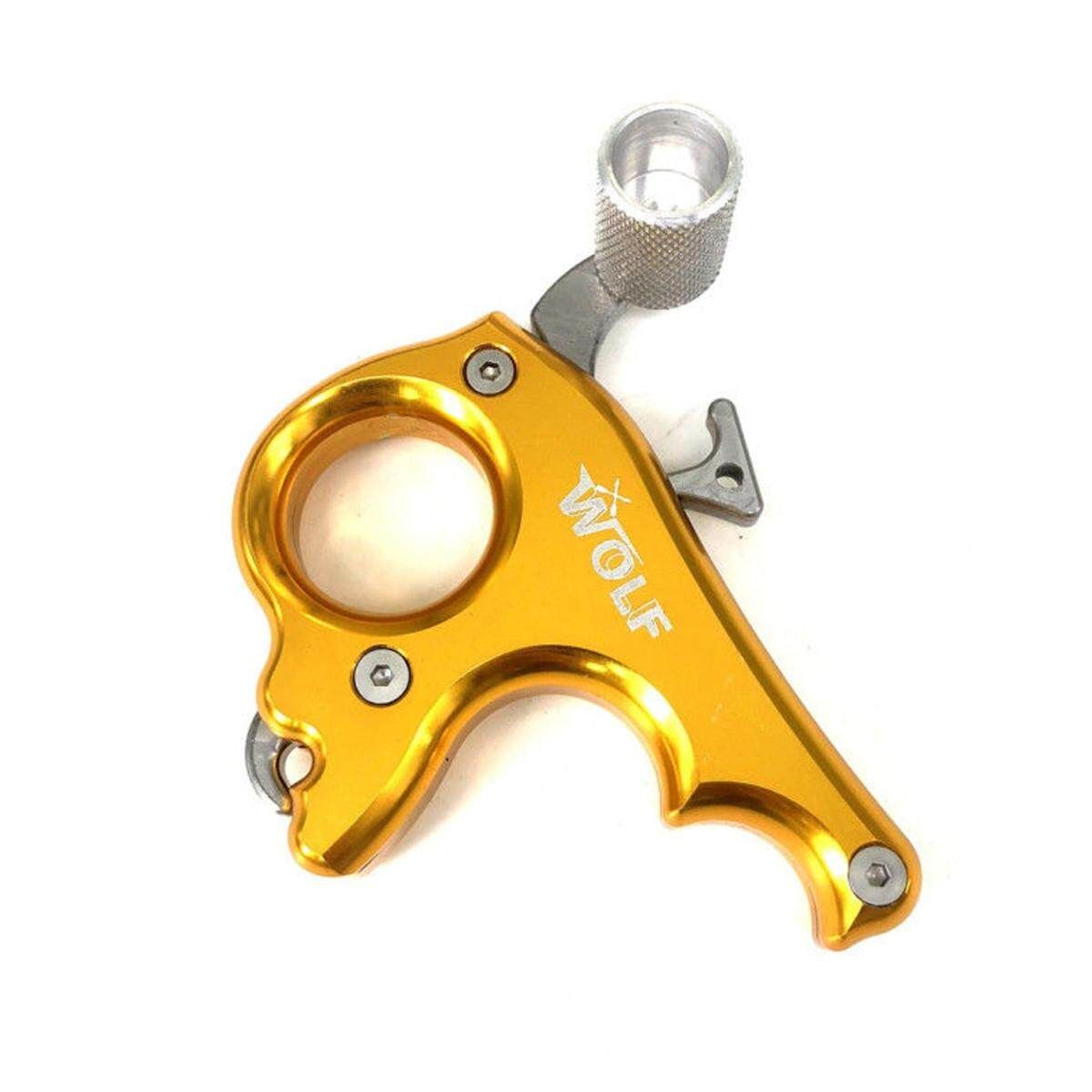 Sports And Outdoors Hand Sprinkle Metal Release Aids 3 Finger Metal Grip Thumb Caliper B O W Accessories Golden